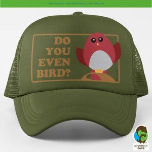Do You Even Bird? Foam Trucker Snapback Cap ARMY OLIVE GREEN